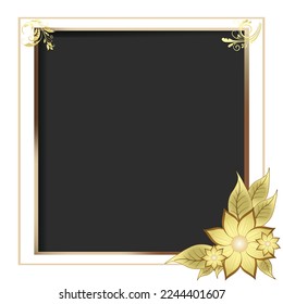 Space for text with floral frame background