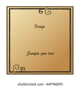 space for text with frame and background