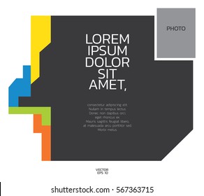 Space text and frame photo layout.