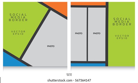 Space text and frame photo layout.
