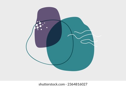 espacio para el diseño de texto e imágenes mediante formas de color abstracto y líneas de arte. vector.