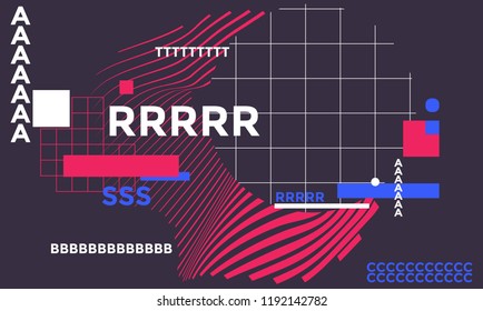 Space for text. Minimal geometric web banner design. Vector template with shapes elements. Modern, hipster style