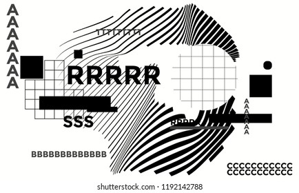 Space for text. Minimal geometric web banner design. Vector template with shapes elements. Modern, hipster style