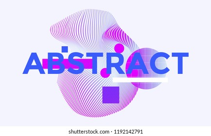 Space for text. Minimal geometric web banner design. Vector template with shapes elements. Modern, hipster style