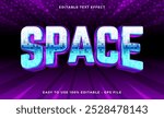 space text style theme, Editable text style effect