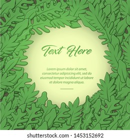 Space for text surrounded by the piles of leaves