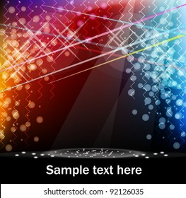 Space for the text.The vector, shined scene.