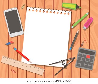 space for text, workplace, vector graphics
