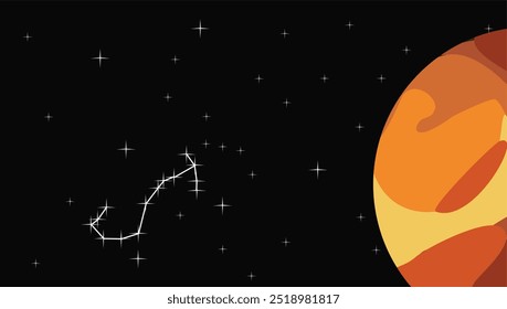 Space theme background full of stars and planets, space background with beautiful colors, elegant background, astronomy, science