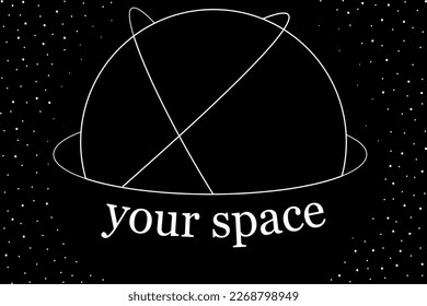 space theme background vector illustration logo