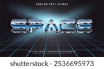 Space theme bright color editable text effect Template Suitable for outer space galaxy theme