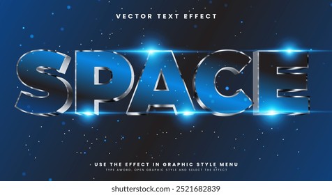 Space theme bright color editable text effect Template