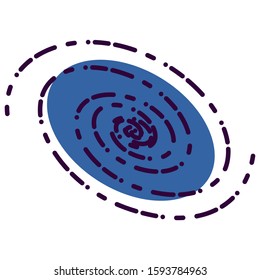 Space theme outline icon: collapsar. Vector illustration.