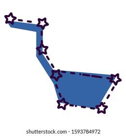 Space theme outline icon: constellation. Vector illustration.