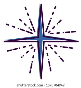 Space theme outline icon: star. Vector illustration.