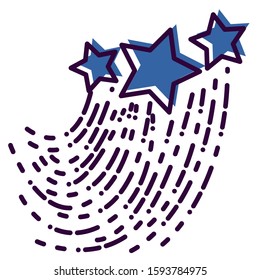 Space theme outline icon: stars. Vector illustration.