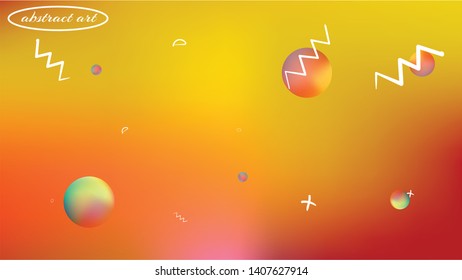 A space themed background illustration. Illustration, bright. Funny hi-res and fresh. Stars, planets, signs. Colorful universe new space background.