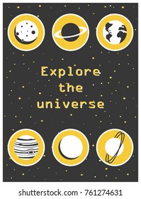 Space themed card design