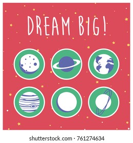 Space themed card design