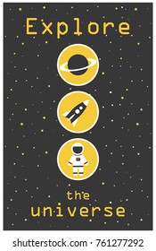 Space themed card design