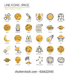 Space , Thin Line and Pixel Perfect Icons