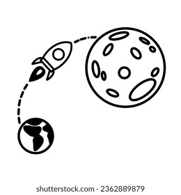Space Things Icon, True Black Icon