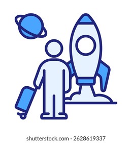 Elemento de icono de turismo espacial para diseño