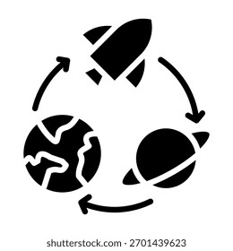 Elemento De Icono De Turismo Espacial Para Diseño Y Vector