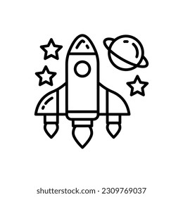Space Tourism icon in vector. Illustration