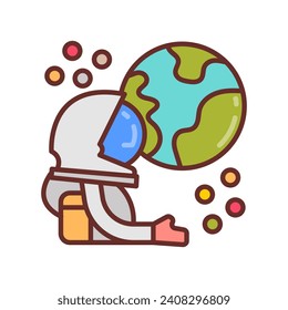Space Tourism icon in vector. Illustration