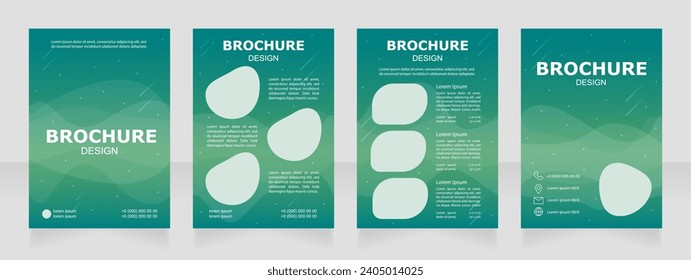 Space tourism promotion blank brochure design. Commercial travel. Template set with copy space for text. Premade corporate reports collection. Editable 4 paper pages