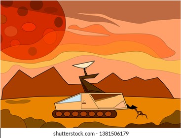 space transport explores the planet vector