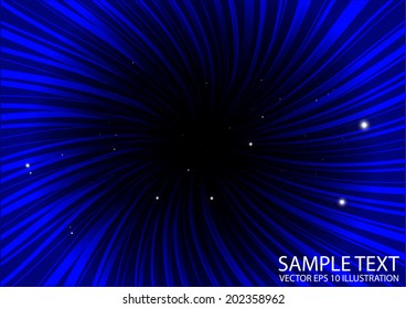 Space travel  blue vector background illustration - Vector blue background star burst template