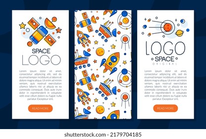Space Travel Design with Rocket and Planet as Cosmic Exploration Vector Template