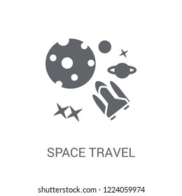 Space travel icon. Trendy Space travel logo concept on white background from Astronomy collection. Suitable for use on web apps, mobile apps and print media.