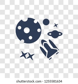 Space travel icon. Trendy Space travel logo concept on transparent background from Astronomy collection