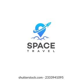 space travel logo icon vector design