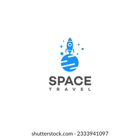 diseño vectorial del icono del logotipo de viajes espaciales