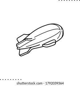 space travel, spaceship vector icon in outlines