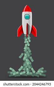 Space travel and spacewalking will be commonplace in Earth's future and will be a huge source of money for service companies. Vector illustration in 3D style