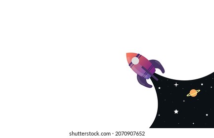 Space, travel, universe and distant galaxies. Explore with planets concept with dark night background vector. editable vector, graphic, poster design. space concept.
