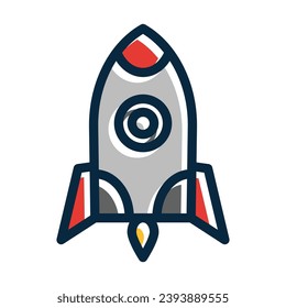 Space Travel Vector Thick Line Filled Dark Colors Icons For Personal And Commercial Use.
