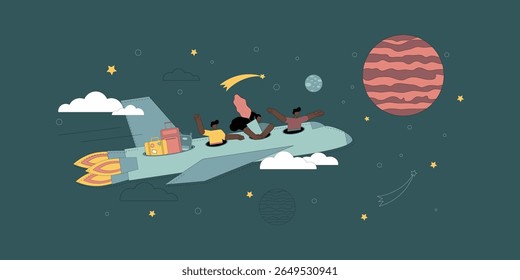Viagem espacial. Cosmonáutica. Voos no espaço. Turismo espacial