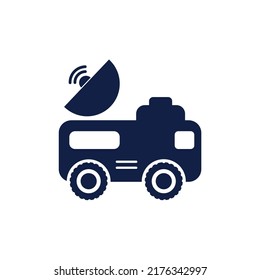 space truck glyph icon design vector image