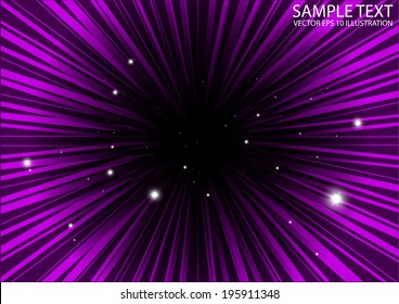 Space tunnel pink vector background illustration - Vector background star burst template