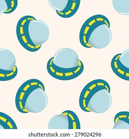 Space UFO, , cartoon seamless pattern background