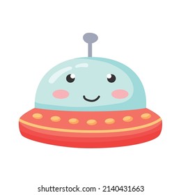 space ufo comic character icon