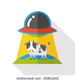 Space UFO flat icon