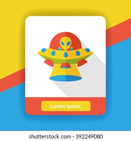 Space UFO flat icon