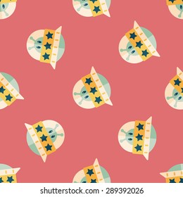 Space UFO flat icon, eps10 seamless pattern background